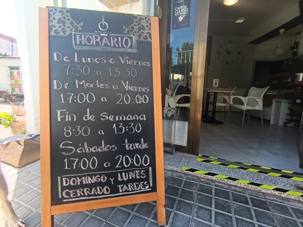 Cartelera de horario